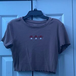 Brown Mushroom crop top